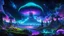 Placeholder: "Space island with bioluminescent mushroom forest, cosmic mycelium web connecting to other islands, nebula background. Studio Ghibli style, 8k, detailed, vibrant, space art."