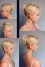 Placeholder: blond narrow braided ponytail, (Choppy Pixie:1.3)