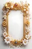 Placeholder: rectangular vintage frame with flowers gold and pearls, gold precious stones on a white background, Trending on Artstation, {creative commons}, fanart, AIart, {Woolitize}, by Charlie Bowater, Illustration, Color Grading, Filmic, Nikon D750, Brenizer Method, Side-View, Perspective, Depth of Field, Field of View, F/2.8, Lens Flare, Tonal Colors, 8K, Full-HD, ProPhoto RGB, Perfectionism, Rim Lighting, Natural Lighting, Soft Lighting, Accent Lighting, Diffraction Grading, With Imperfections,