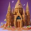 Placeholder: model of grand cathedral made of gingerbread house with crushed, vibrant rock candy as stain-glassed windows, 8k resolution, centered, high-quality, ultrafine-detail, ornate, digital art, detailed matte, volumetric lighting, illustration, 3D octane render, brian froud, howard lyon, George Grie, greg rutowski,