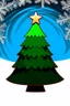 Placeholder: whimsical winter christmas tree, swirling, smooth vector clipart