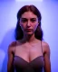 Placeholder: Realistic Waist up Portrait young woman, face muppet skin, retro style, photo studio, unreal engine 5, god lights, ray tracing, RTX, lumen lighting, ultra detail, volumetric lighting, 3d.