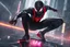 Placeholder: Miles morales in 8k nier automata drawing style, venom them, cinematic mood, neon effect, close picture, rain, highly detailed, high details, detailed portrait, masterpiece,ultra detailed, ultra quality