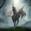 Placeholder: fantasy art, Photorealistic, 8k, Demon unicorn