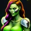 Placeholder: portrait of a beautiful busty gamora with green eyes by Sandro Botticelli style