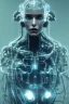 Placeholder: cyberpunk, glass body, women, portrai, open mouth, perfect skin, tron, cyborg , perfekt, real, dream, hr giger