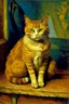 Placeholder: Portrait of a cat by Van Gogh