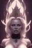 Placeholder: Pamela Anderson as evil queen in black leather, leather, busty, cleavage, angry, stern look. character design by cory loftis, fenghua zhong, ryohei hase, ismail inceoglu and ruan jia. unreal engine 5, artistic lighting, highly detailed, photorealistic, fantasy