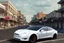 Placeholder: A Tesla 'Model S' is racing at top speed, on the streets of New Orleans. (CINEMATIC, WIDE ANGLE LENS, PHOTO REAL)