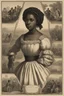 Placeholder: Create an image representing the "fancy girl" industry controlled by Armfield and Franklin, with scenes of transportation and trade. Depict the contrast between the lives of slaves considered "fancy girls" and other slaves during that era.