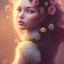 Placeholder: flower beautiful girl,utra realistic,highly detailed, sharp focus, parallax flowers, honeybee, fantasy art, Special Lighting, Vibrant, Solid color,color Scheme, forest, movie poster