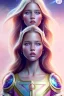 Placeholder: kristina pimenova as nature magic celestial, long middle blond hair, pink and white, transparent cloth, space, d&d, shiny background, intricate, elegant, highly detailed, digital painting, artstation, concept art, smooth, sharp focus, illustration, artgerm, bouguereau