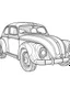 Placeholder: bumblebee car . Outline, sketch style, only use outline, mandala style, clean line art, white background, no shadows, no clear wall, coloring page, vector style.