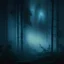 Placeholder: fog in the forest at night