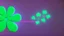 Placeholder: rave poster with Four-leaf clover and laser