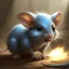 Placeholder: A grey shrew with giant ears producing a sonic blast from its mouth, digital art, fantasy