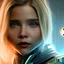 Placeholder: Actress , sci-fi, cyber punk , Chloe grace Moretz , golden hour, circuitry