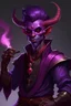 Placeholder: Purple tiefling warlock