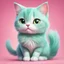 Placeholder: A delightful and adorable cartoon illustration featuring a cute mint-colored cat against a charming pink background, (delightful illustration:1.4), (adorable cartoon cat:1.5), (charming pink background:1.3), (expressive mint hues:1.2), inspired by the styles of cute cartoon artists, trending on ArtStation, Intricate, Sharp focus, vibrant lighting, (whimsical:1.4), (playful ambiance:1.3), (lush fur details:1.5), Cartoon, Masterful, Captivating, High Detail, Cinematic view