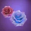 Placeholder: transparent multicolor crystal rose