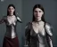 Placeholder: Animated, Chechen woman, holding sword, armor, choker, hands