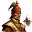 Placeholder: fantasy, portrait, face, town guardsman, medieval, white background