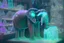 Placeholder: Elephant in a crystal shop with radioluminescent neon crystals