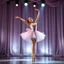 Placeholder: create of a beautiful balerina in pretty clothing in a modern cifi stage in her performance cinamatic lights .