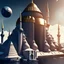 Placeholder: 3d render, Rectangle Mothership, istanbul, ridley scott style, high details, high contrast, long explosure, hyper realistic, color grading, bokeh, rectangle background, unreal engine 5, 8k