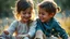 Placeholder: Beautiful happy telepathic young boys and girls playing together, finesse, devotion, serendipity, best friends, exquisite composition, beauty, magic, fantasy, close foreground detail, beautiful intricate insanely detailed octane render, 16k artistic photography, photorealistic concept art, soft natural volumetric cinematic perfect light, chiaroscuro, award-winning photograph, masterpiece