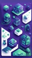 Placeholder: illustrations with a simple art style that show webiste's home page use dark blue-purple and green HEX:00FF00