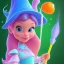 Placeholder: portrait disney toddler, epic white quee A pink witch, an orange witch, a yellow, a green witch, an aqua witch, a navy witch, a purple witch pixar style