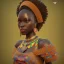 Placeholder: kente african bride model, full body, cinema 4d, octane render, high detail