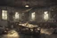 Placeholder: Concept art,Post-apocalyptic dining room, nice atmosphere, clean, full of objects