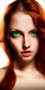 Placeholder: Studio portrait photo of a sexy and seductive woman age of 27, green eyes, red hair,very detailed face, studio lighting, fantasy, golden ratio, sharp focus color, corrected hyper detailed pino daeni