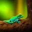 Placeholder: cute baby chameleon in a glowing enchanted forrest, view from the distance, cinematic, HDR, 8K, extremly detailed