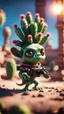 Placeholder: sad cactus alien gremlin firing cactus from a rocket launcher in high end palace,bokeh like f/0.8, tilt-shift lens 8k, high detail, smooth render, down-light, unreal engine, prize winning