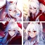 Placeholder: Clear focus, 8k, beautiful lighting, vibrant colors, fox girl, white hair, long hair, vibrant red eyes, ponytail, messy hair, hair in between the eyes, miko,