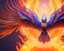 Placeholder: highly detailed illustration of a phoenix, fire and ice phoenix, phoenix bird wallpaper, one icy wing and one flaming wing, soft and smooth glowing wings, ethereal fantasy, macro lens, studio lighting blurry mist background, intricately detailed, smooth glowing feathers, trending on artstation, unreal engine 8k