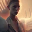 Placeholder: singer Danish MØ face, angel, high lighting, style Greg Rutkowski,