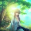 Placeholder: Insanely portrait of beautiful girl day, sunny, relaxing, sea, trees, real details anime style, realistic, glowing forest, 8k