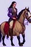 Placeholder: Ezmeralda from Curse of Strahd sitting side saddle on a horse