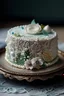 Placeholder: Small Cake decorated with lace and beads