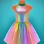 Placeholder: Glittery rainbow dress