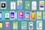 Placeholder: phone cellphone smartphone vector icon symbol illustration smart technology design cellphone screen