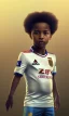 Placeholder:  the Egyptian soccer player Shikabala as a child ,baby face,He is wearing a Zamalek Club T-shirt,Zamalek Club logo on the T-shirt , full body, cinematic, 8k, resolution concept art portrait by Greg Rutkowski, Artgerm, WLOP, Alphonse Mucha dynamic lighting hyperdetailed intricately detailed