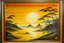 Placeholder: cartouche japanese oil painting of a sunrise