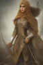 Placeholder: portrait lady grey arab warrior, hijab, mosque background, knife