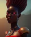 Placeholder: Negra Francisca, cute, beautiful, African, red dress, head and shoulders portrait, 8k resolution concept art portrait by Greg Rutkowski, Unreal Engine 5 volumetric lighting