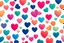 Placeholder: minimal clean thick loveheart each loveheart has various colours creating nice fresh colour gradients pattern design